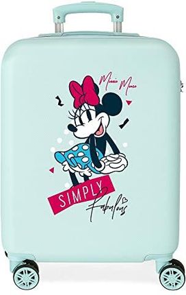 Disney Minnie Teen walizka do kabiny dla nastolatka niebieska 38 x 55 x 20 cm sztywne ABS kombinowane zamknięcie boczne 35 l 2,5 kg 4 podwójne koła