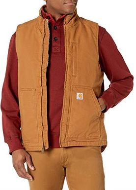 Carhartt . 104277.BRN.S007 męska kamizelka z podszewką ze spranej kaczki z okrągłym dekoltem, brązowa, rozmiar XL