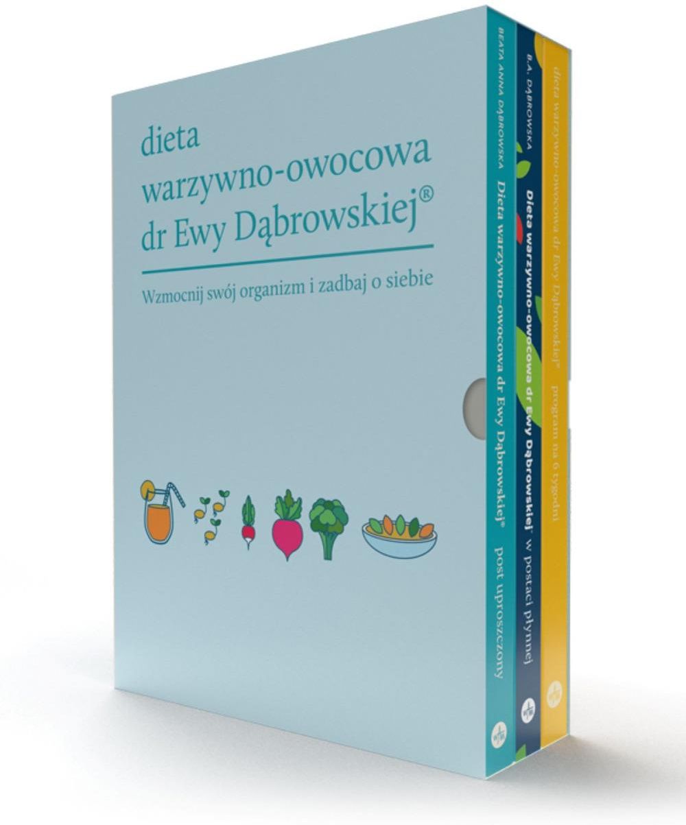 Dieta warzywnoowocowa dr Ewy Dąbrowskiej® komplet 3 książek (oprawa