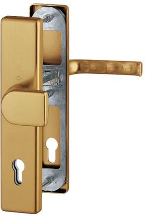 Pochwyt-klamka HOPPE London długi szyld kolor starego złota F4, 66-71 mm