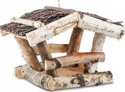 Zdjęcie Karmnik dla ptaków drewniany stojący 24 cm - Pińczów