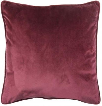 Poduszka dekoracyjna rubinowa welur 45 x 45 cm