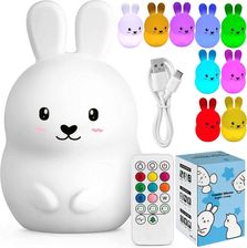 Zdjęcie Silikonowa lampka nocna Królik led rgb - Pieńsk