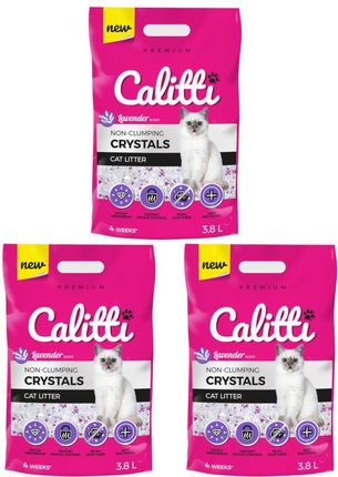 Calitti Crystals Lavender Żwirek Silikonowy Dla Kota 3X3,8L