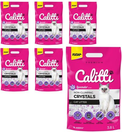 Calitti Crystals Lavender Żwirek Silikonowy Dla Kota 6X3,8L