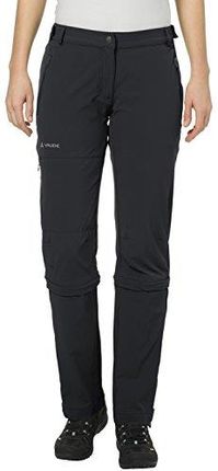 Vaude damskie spodnie w stylu Farley Stretch Capri T-Zip II, czarne, 46 długie