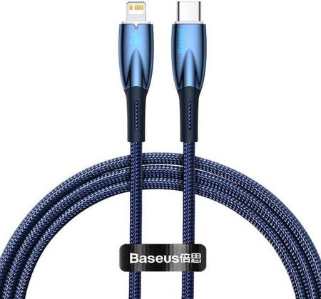Kabel USB-C do Lightning Baseus Glimmer, 20W, 1m (niebieski)