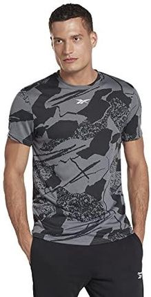 Reebok Męska koszulka Wor AOP Ss, Czarny, M