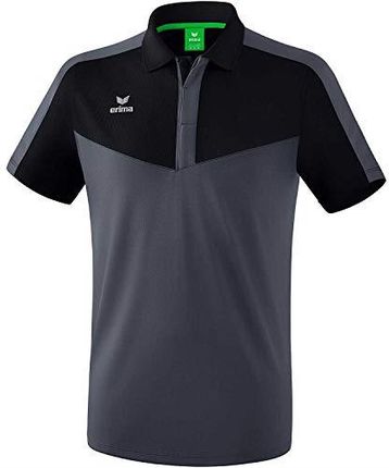 Erima Męska koszulka polo Squad Sport, czarna/Slate Grey, M