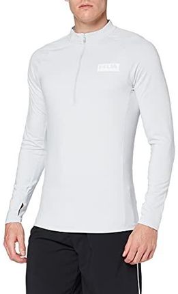 Under Armour męska koszulka z długim rękawem Coldgear 1/2 Zip z długim rękawem Halo szary/biały (014), LG