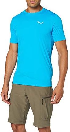 SALEWA Męskie PEDROC DRY M S/S TEE koszule i T-shirty, niebieskie danie, 46/S