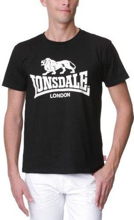 Lonsdale męskie logo Regular Fit T-shirt - czarny, duży