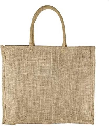 LEVIATAN Torba jutowa EKO | torba na zakupy | wielokrotnego użytku | torba z juty | torba plażowa | 100% juta - wytrzymała | naturalna, 42 x 36 cm
