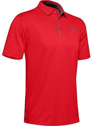 Under Armour Mężczyźni Tech Sportowa Koszulka Polo, Czerwona, S