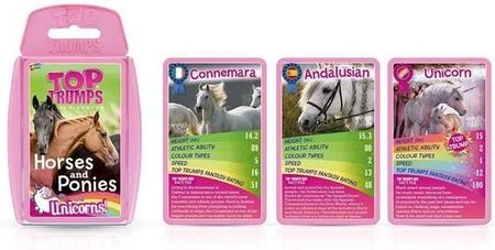 Winning Moves Top Trumps Horses Ponies & Unicorns (wersja angielska)