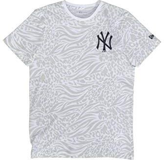 New Era Męski T-shirt MLB AOP Ss Neyyan z krótkim rękawem biały biały XS-S