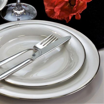 Villa Italia Serwis obiadowy na 12 osób Komplet talerzy porcelanowych VALENTINO