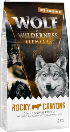 Wolf Of Wilderness Rocky Canyons Wołowina Z Wolnego Wybiegu Bez Zbóż 1Kg