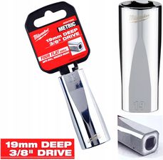Zdjęcie NASADKA METRYCZNA DŁUGA 3/8" MILWAUKEE 19 mm - Pasym