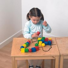 Zdjęcie Edxeducation Drewniane Duże Korale Do Nawlekania - Katowice