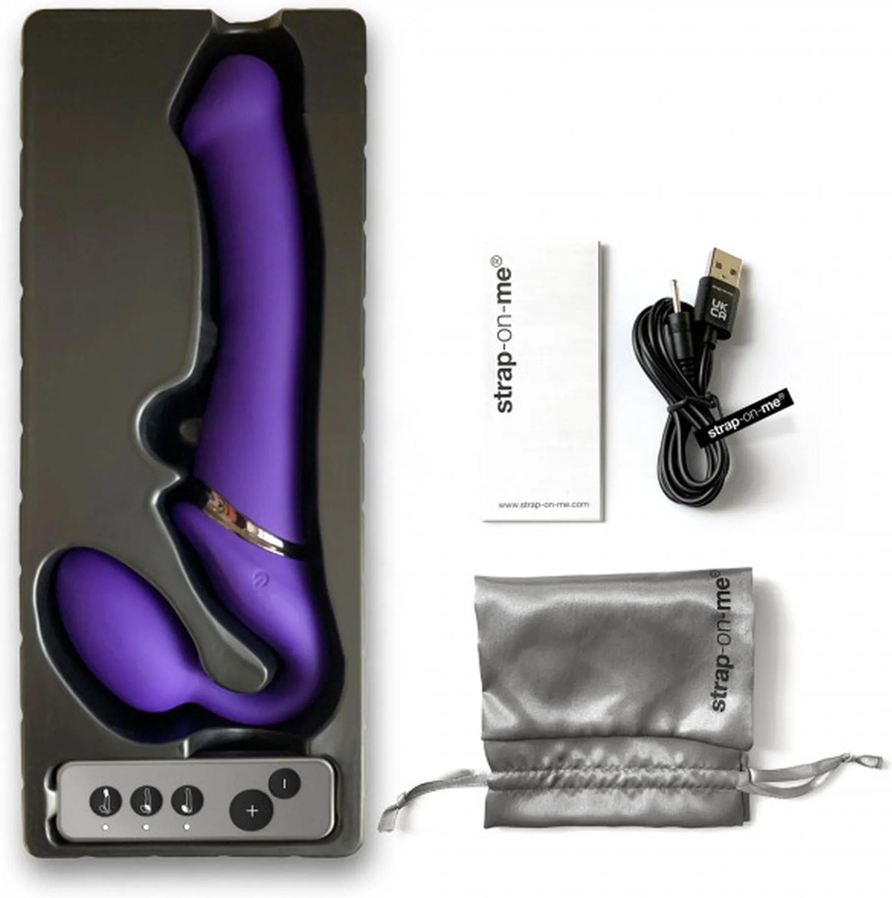 Fetish Fantasy Series for Him or Her Vibrating Hollow Strap-on - Purple main image 0