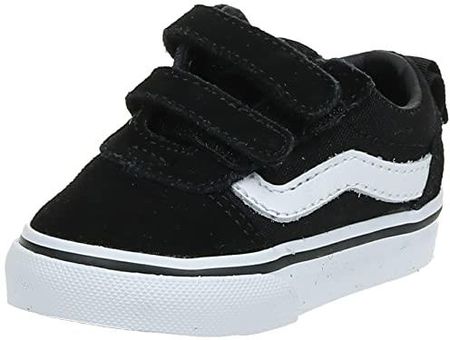 Vans Unisex dziecięcy Ward Mid V Sneaker, Zamszowe płótno czarne białe, 22 EU