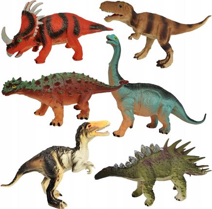 Badex Duże Dinozaury Figurki Gumowe Zestaw Różne