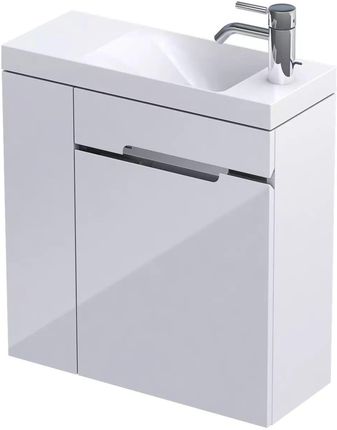 Oristo Szafka Z Umywalką 55 (2D) Biały Połysk Silver Mini (Or33 Zd2D 1 L) 46130