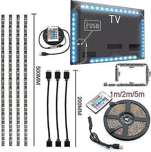 4Pcs Usb Powered Rgb 5050 Led Strip Lighting A8Aa0954 45Df 4700 91A5 ...