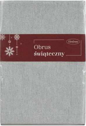 Eurofirany Obrus Bieżnik Świąteczny 40X140Cm Srebrny 363704