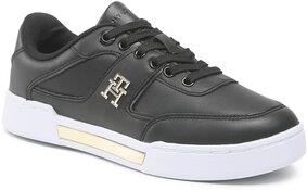Sneakersy Tommy Hilfiger - Th Prep Court Sneaker FW0FW06859 Black/Gold 0GL