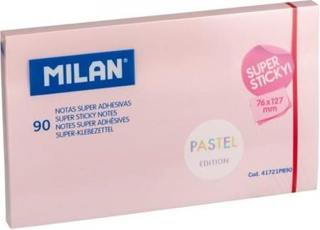 Milan Karteczki Samoprzylepne Różowe Super Sticky Pastel 90K. (41721P890)