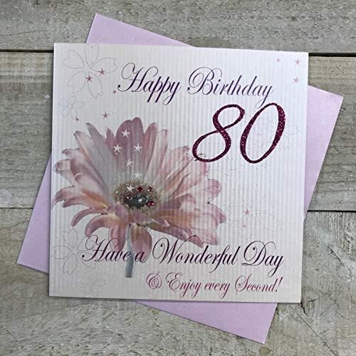 White Cotton Cards Białe Bawełniane Kartki Happy 90Th Birthday To A