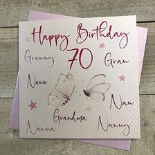 WHITE COTTON CARDS Happy Day.Nanny.Nanna.Gran.Granny.Grandma.Nana.nan - View #14