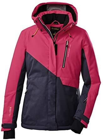 killtec Donna Giacca da sci/giacca funzionale con cappuccio e paraneve con chiusura a cerniera KSW 104 WMN SKI JCKT, midnight, 42, 42041-000