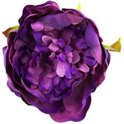 W381 Peonia Tafta Główka Purple Violet Sztuczne Kwiaty Jak Żywe 3288