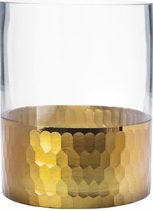 Altom Design Golden Honey Wazon Świecznik Szklany Na Kwiaty 15 Cm 24008
