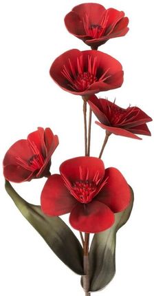 Eurofirany Kwiat Sztuczny Gałązka Do Wazonu Czerwony 6Szt. 363577
