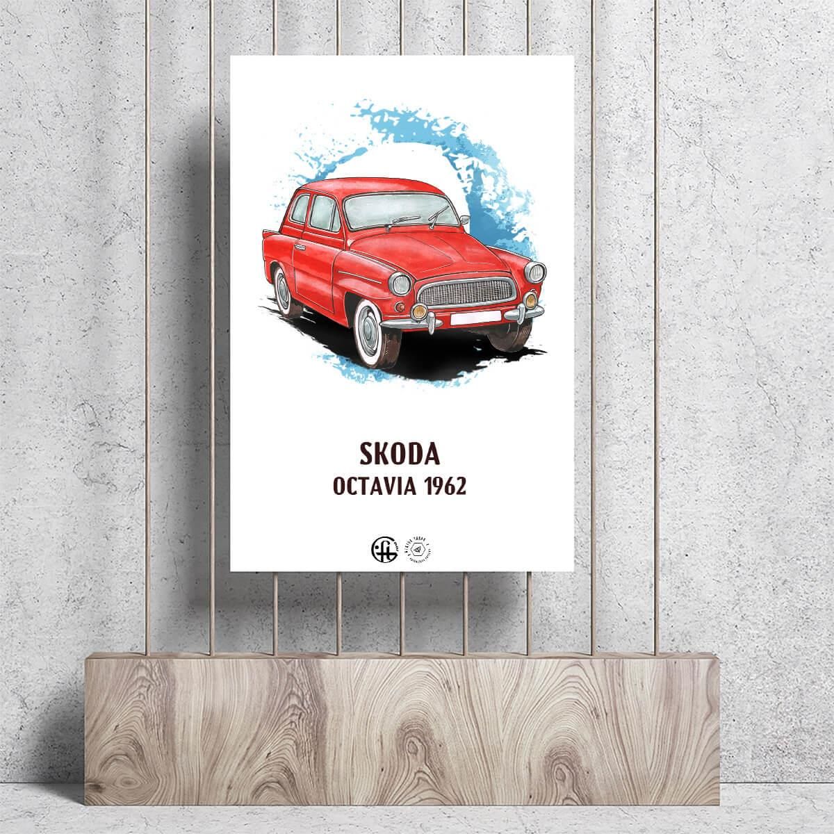 1964 SKODA OCTAVIA AUSSIE AD ART PRINT POSTER main image 0