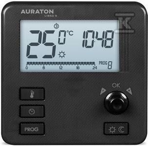Auraton Eko Auraton Libra R Czarny Tygodniowy, Bezprzewodowy Regulator Temperatury Nadajnik (AUR00LBR1R000)