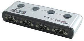 Lindy Konwerter, adapter USB 2.0 -> 4 x RS-232 42858