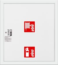 Zdjęcie Supron Hydrant Dn25 Wnękowy Z Miejscem Na Gaśnicę Pod Zwijadłem, Wąż 30M, Zamek Patent, Ral 9003 (S25WGW30P9003) - Oświęcim