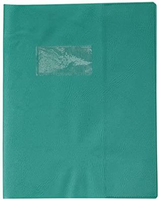 Clairefontaine Calligraphe 72005C Fir Green Grain Leather Ochraniacz Na Notes 17X22Cm 22/100 Z Uchwytem Etykietę Pvc Nieprzezroczysta