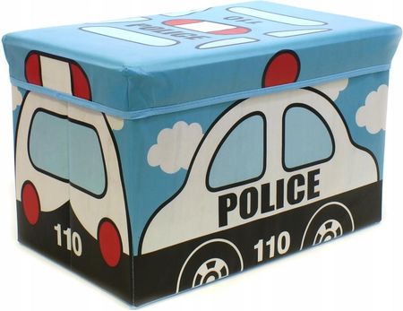 Pojemnik Na Zabawki Składany Kufer Pufa Policja