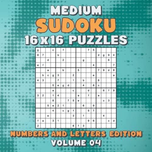 Sudoku 16x16 Letters And Numbers Edition 100 Medium Level Brain Teaser