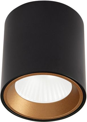 Maxlight Zestaw Czarny Spot Tub Led 7W 3000K Ze Złotym Pierścieniem (C0211Rc0155C0156Gold)