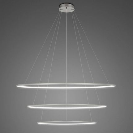 Altavola Design Lampa Wisząca Ledowe Okręgi No.3 100 Cm In 4K Srebrna Ściemnialna (La075P_100_In_4K_Silver_Dimm)