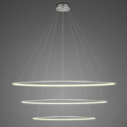 Altavola Design Lampa Wisząca Ledowe Okręgi No.3 120 Cm In 3K Srebrna Ściemnialna (La075P_120_In_3K_Silver_Dimm)