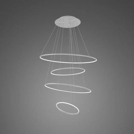 Altavola Design Lampa Wisząca Ledowe Okręgi No.4 100 Cm In 3K Srebrna Ściemnialna (La084P_100_In_3K_Silver_Dimm)