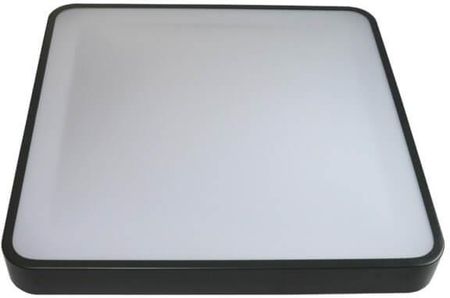 Mdeco Kwadratowa Lampa Sufitowa Wilton Led 24W Na Pilot Czarna Biała (13344)